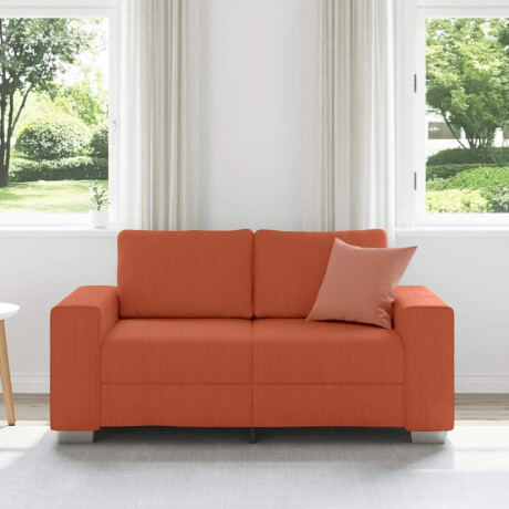 vidaXL Loveseat Sofa Rood Oranje 120 cm Corduroy Stof afbeelding3 - 1