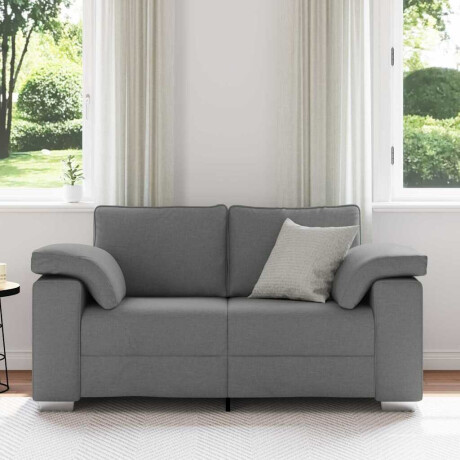 vidaXL Loveseat Donkergrijs 160 cm Stof afbeelding3 - 1