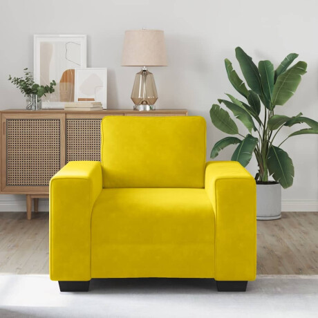 vidaXL Sofastoel Geel 100x77x82 cm Fluweel afbeelding3 - 1