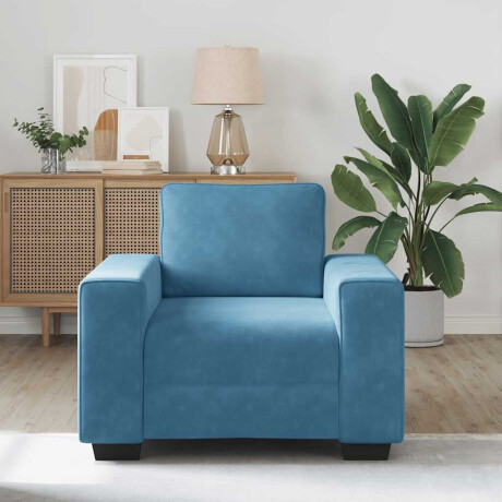 vidaXL Sofastoel Blauw 100x77x82 cm Fluweel afbeelding3 - 1