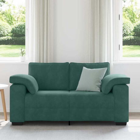 vidaXL Loveseat Sofa Donkergroen 120 cm Fluweel afbeelding3 - 1