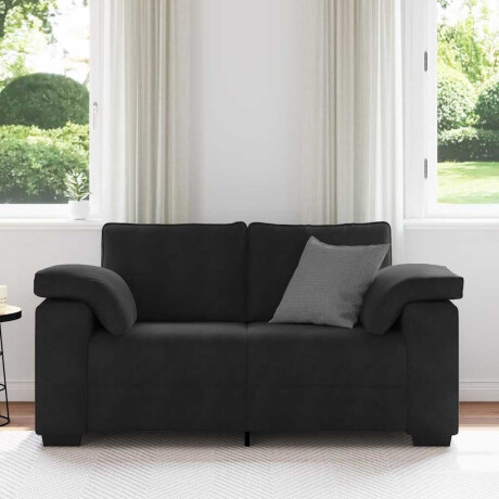 vidaXL Loveseat bank 120 cm fluweel zwart afbeelding3 - 1