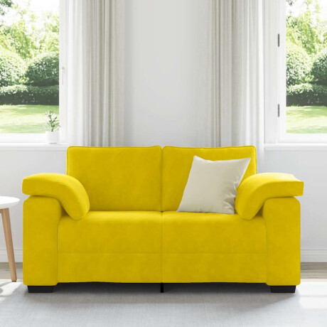 vidaXL Loveseat Sofa Geel 120 cm Fluweel afbeelding3 - 1