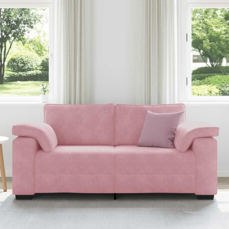 vidaXL Loveseat Sofa Roze 140 cm Fluweel afbeelding3 - 1