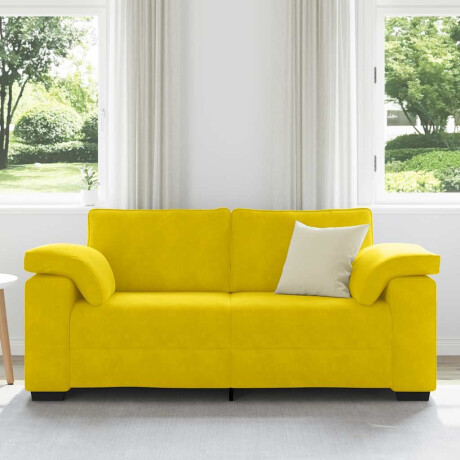 vidaXL Loveseat Sofa Geel 140 cm Fluweel afbeelding3 - 1