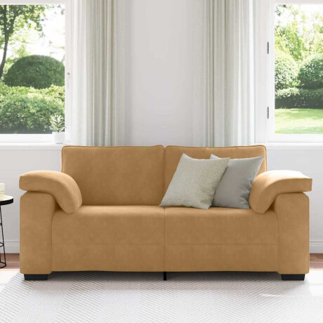 vidaXL Loveseat Sofa Bruin 140 cm Fluweel afbeelding3 - 1