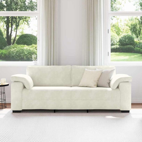 vidaXL 3-zitsbank crème 178 cm fluweel afbeelding3 - 1
