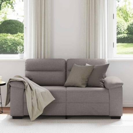 vidaXL 2-zitsbank Taupe 120 cm Stof afbeelding3 - 1