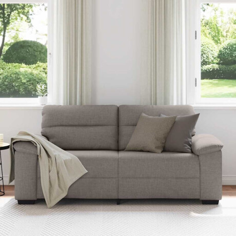 vidaXL 2-zitsbank Taupe 140 cm Stof afbeelding3 - 1