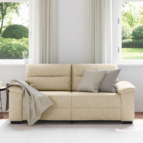 vidaXL 2-zitsbank crème 180x81x84 cm stof afbeelding3 - 1