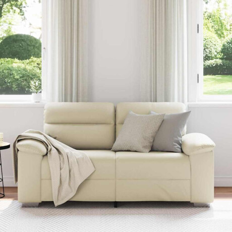 vidaXL 2-zitsbank crème 160x81x84 cm kunstleer afbeelding3 - 1