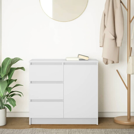 vidaXL Dressoir met lade 71x35x65 cm spaanplaat wit afbeelding3 - 1