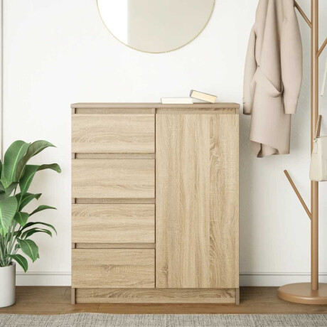 vidaXL Dressoir met lades 71x35x84 cm spaanplaat sonoma eikenkleurig afbeelding3 - 1