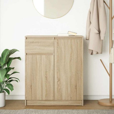 vidaXL Dressoir met lade 71x35x84 cm spaanplaat sonoma eikenkleurig afbeelding3 - 1