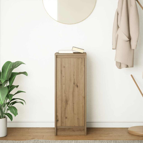 vidaXL Dressoir 29,5x34x76 cm bewerkt hout artisanaal eikenkleur afbeelding3 - 1