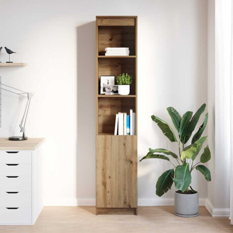 vidaXL Hoge kast 37,5x35x180 cm bewerkt hout artisanaal eikenkleur afbeelding3 - 1