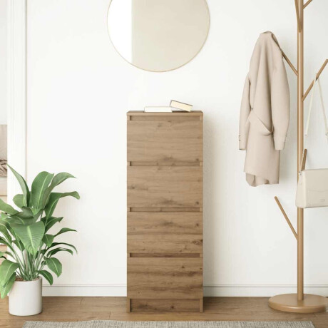 vidaXL Dressoir 37,5x35x99 cm spaanplaat ambachtelijk eikenkleurig afbeelding3 - 1
