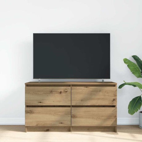 vidaXL Tv-meubel 100x35x54 cm bewerkt hout artisanaal eikenkleurig afbeelding3 - 1