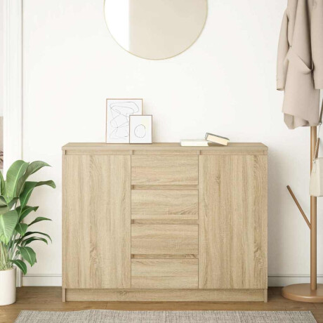 vidaXL Dressoir met lades 100,5x35x76cm spaanplaat sonoma eikenkleurig afbeelding3 - 1