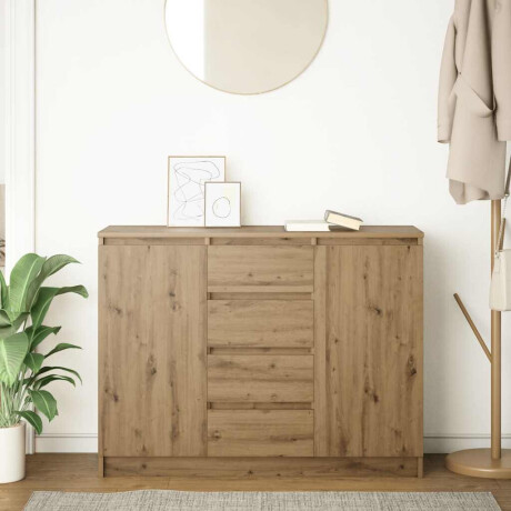 vidaXL Dressoir met lades 100,5x35x76 cm spaanplaat artisanaal afbeelding3 - 1