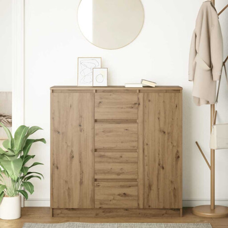 vidaXL Dressoir met lades 100,5x35x98,5 cm spaanplaat artisanaal afbeelding3 - 1