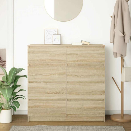 vidaXL Dressoir 100x35x99 cm bewerkt hout sonoma eikenkleurig afbeelding3 - 1