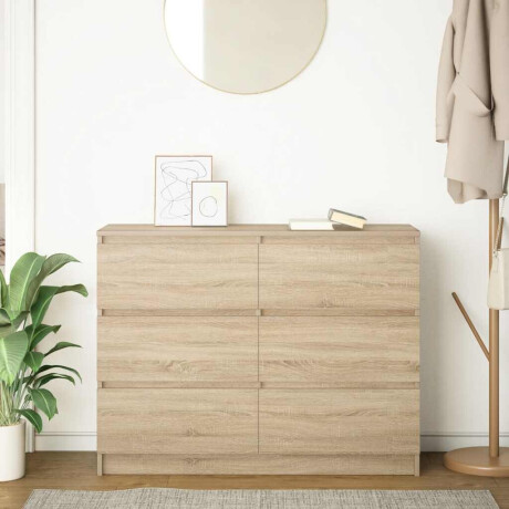vidaXL Dressoir 100x35x76 cm bewerkt hout sonoma eikenkleurig afbeelding3 - 1
