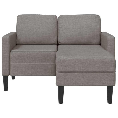 vidaXL 2-zitsbank met ligstoel L-vormig taupe 125 cm stof afbeelding3 - 1