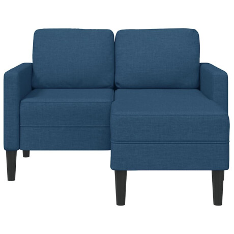 vidaXL 2-zitsbank met ligstoel L-vormig 125 cm stof blauw afbeelding3 - 1