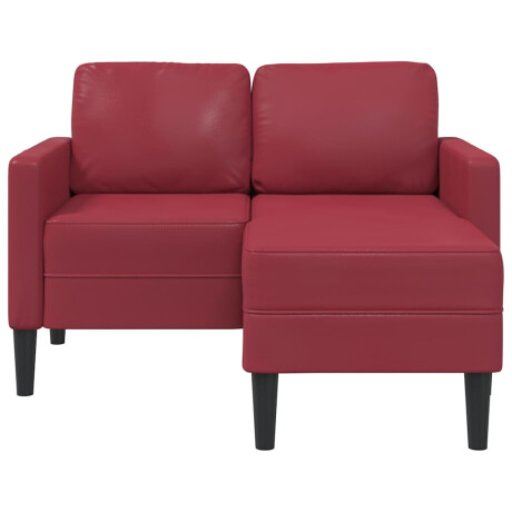 vidaXL 2-zitsbank met chaise longue L-vormig wijnrood 125 cm kunstleer afbeelding3 - 1