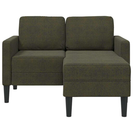 vidaXL 2-zitsbank met chaise longue, L-vormig, legergroen, 125 cm, kunstleer afbeelding3 - 1