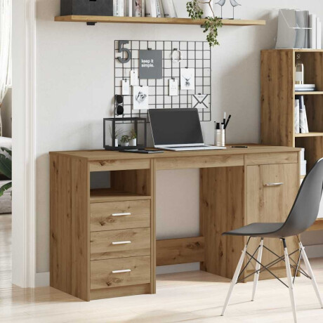 vidaXL Bureau met kast Artisan Oak Engineered Wood afbeelding3 - 1