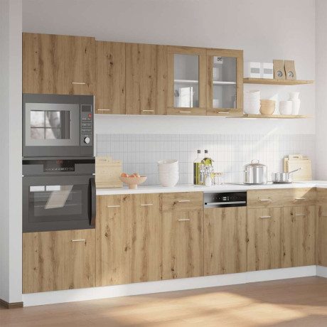 vidaXL 7-delige Keukenkastenset Lyon bewerkt hout artisanaal eikenkleurig afbeelding3 - 1