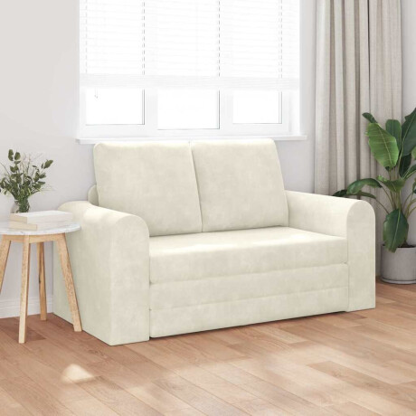 vidaXL Slaapbank Crème 148 x 71 x 83 cm Fluweel afbeelding3 - 1