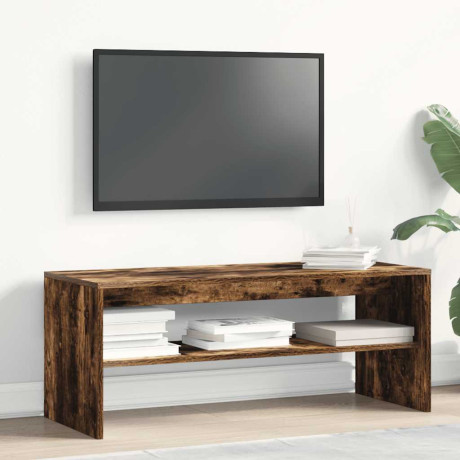 vidaXL Tv-meubel 100x40x40 cm bewerkt hout gerookt eikenkleurig afbeelding3 - 1