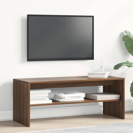 vidaXL Tv-meubel 100x40x40 cm bewerkt hout bruin eikenkleur afbeelding3 - 1