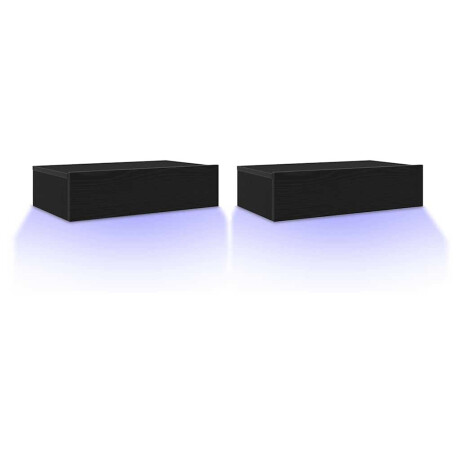 vidaXL Tv-meubels met LED-verlichting 2 st 60x35x15,5 cm zwart eikenkleurig afbeelding3 - 1