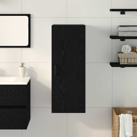vidaXL Wandkast 34,5x34x90 cm bewerkt hout zwart eikenkleurig afbeelding3 - 1