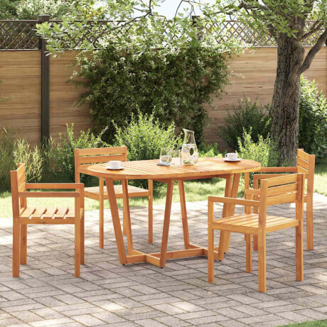 vidaXL Tuintafel ovaal 150x90x75 cm massief acaciahout afbeelding3 - 1