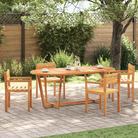 vidaXL Tuintafel ovaal 200x90x75 cm massief acaciahout afbeelding3 - 1