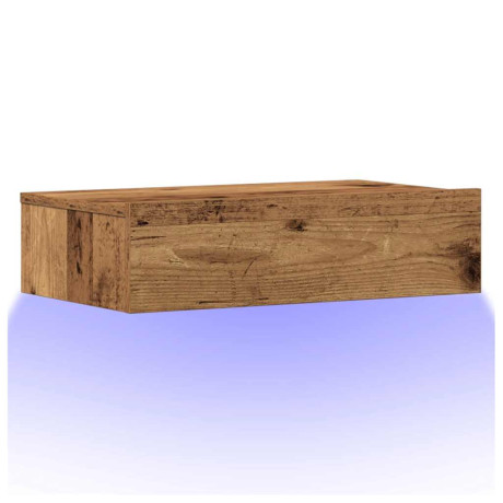 vidaXL Nachtkastje 60x35 cm spaanplaat oud hout afbeelding3 - 1