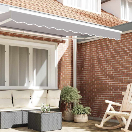 vidaXL Markies Valance Lichtgrijs 2.8 x 0.2 m Canvas afbeelding3 - 1
