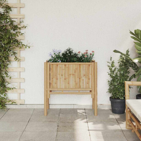 vidaXL Verhoogde plantenbak Bruin 70 x 35 x 70 cm Bamboe afbeelding3 - 1
