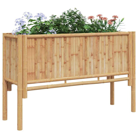 vidaXL Verhoogde plantenbak Bruin 110 x 35 x 70 cm Bamboe afbeelding3 - 1