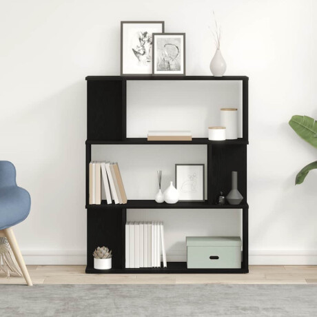 vidaXL Boekenkast Zwart Eiken 80x24x96 cm Engineered Wood afbeelding3 - 1