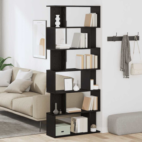 vidaXL Boekenkast Zwart Eiken 80x24x190,5 cm Engineered Wood afbeelding3 - 1