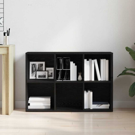 vidaXL Boekenkast Zwart Eiken 66x30x98 cm Engineered Wood afbeelding3 - 1