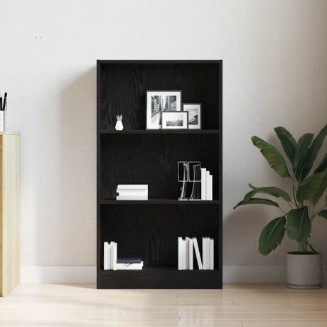 vidaXL Boekenkast Zwart Eiken 60x24x109 cm Engineered Wood afbeelding3 - 1