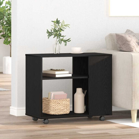 vidaXL Bijzettafel Zwart Eiken 70x35x60 cm Bewerkt Hout afbeelding3 - 1