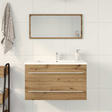 vidaXL Badkamer wastafelkast Artisan Oak 80x38,5x48 cm Engineered Wood afbeelding3 - 1